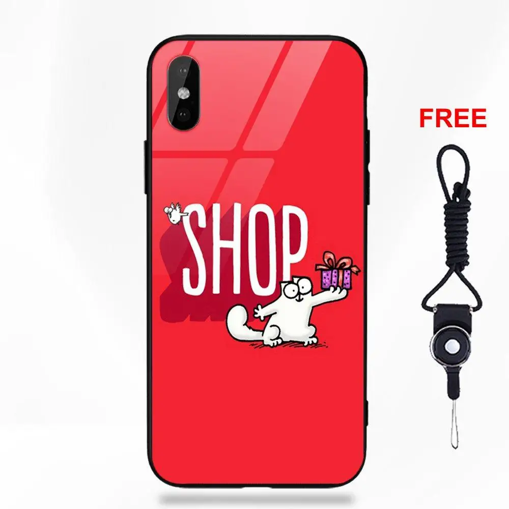 Забавный Милый Белый Кот Саймона для huawei Honor 7X P20 Lite mate 10 Pro Redmi 5 Note 5A 6 Galaxy S8 S9 Plus