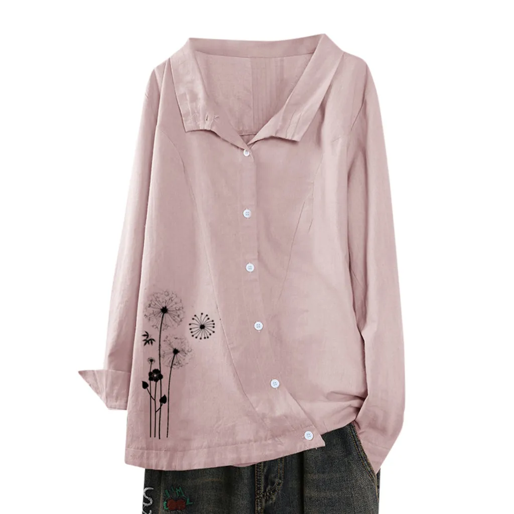 Женский свитер вязаный 2019New Модный женский цветочный Свободный Топ v-образный