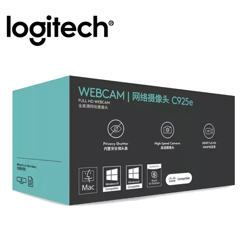 Logitech C925 HD Network Built-in Mic Video BackgroundConference Wide Angle 1080P Full 720P Camera Laptop Call CMOS | Компьютеры и