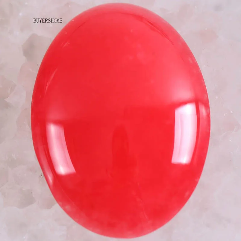 Red Jade 51 цвет 30x40 мм кабошон натуральный камень бусины для рукоделия ювелирных изделий Малахит содалит Lapis Fit ожерелье браслет серьги - Цвет: Red Jade
