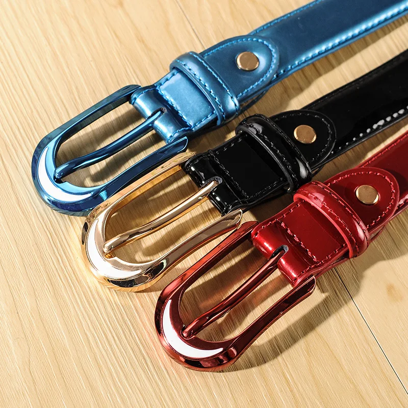 Ремень женский кожаный гладкий с пряжкой BL342 | Аксессуары для одежды