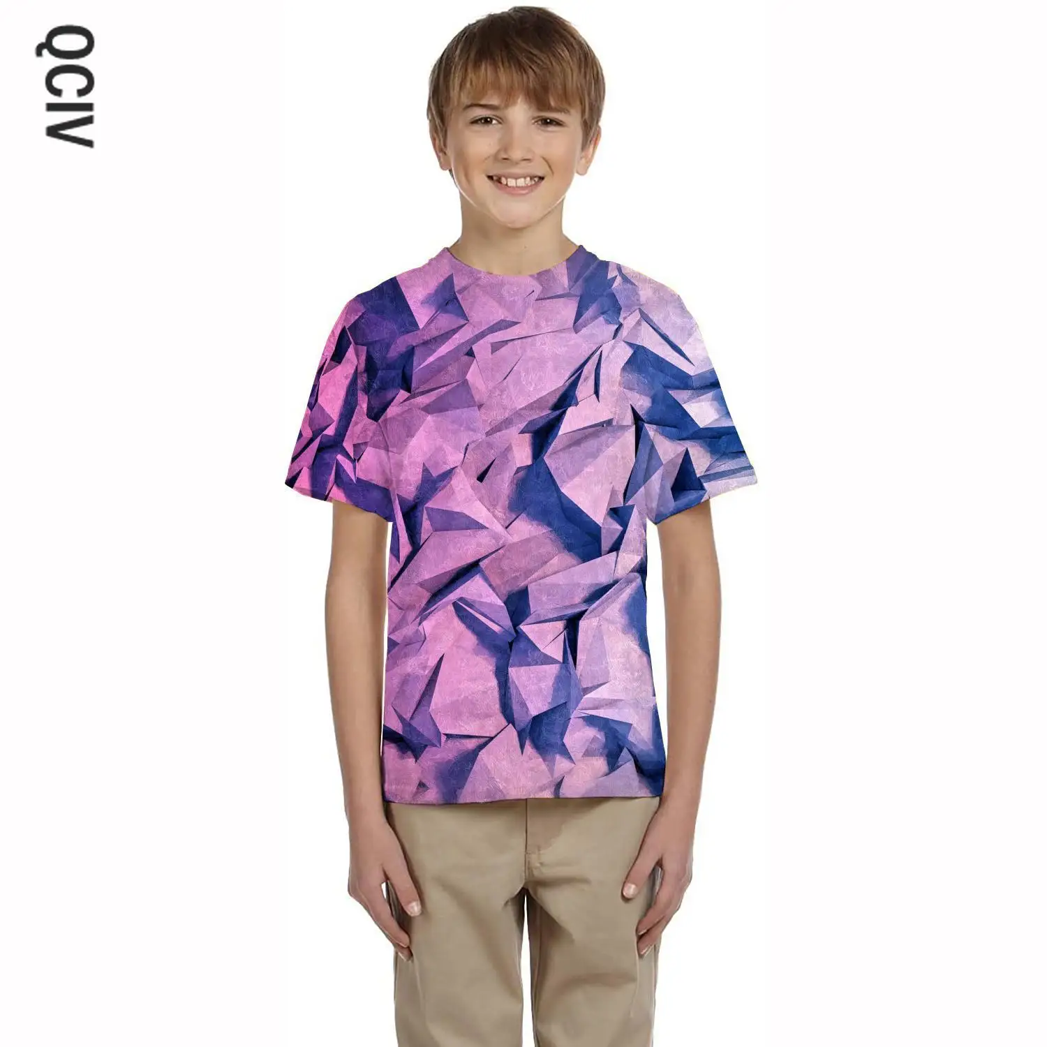 

QCIV Brand Geometry t shirt kids Colorful Tshirts Casual Abstract Tshirt Printed Graphics T-shirts 3d kids Clothing T shirts
