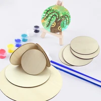 1 10cm unfinished round wood slices diy crafts supplieswooden blanks circle discs for christmas painting wedding ornament decor