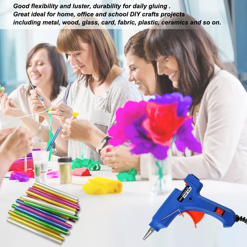 Синий 20 Вт переключаемый клеевой пистолет 7 мм маленький горячий Сол стержень