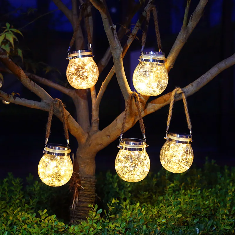 

Fairy Lights Solar Powered Outdoor String Light Copper Wire Lantern Lamp Garland Lights Mason Jar For Garden Yard Holiday Decor