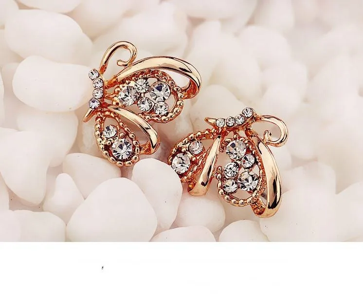 Серьги Бабочки модные милые серьги гвоздики с бабочкой больше аксессуаров для