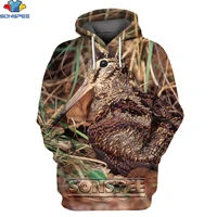 sonspee the eurasian woodcock hoodie 3d mens and womens fun hunting print top camouflage streetwear animal bird hooded sports