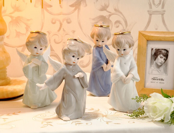 

European ceramic figures angel decoration wine cabinet porch decorations ornaments home accessories creative birthday gifts