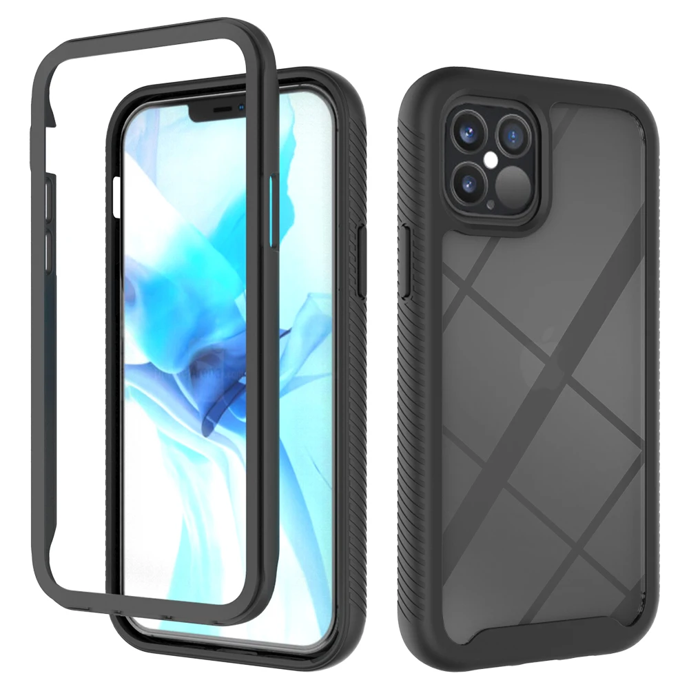 

360 Heavy Phone Case For Motorola Moto G Power G7 G8 Plus Play Supra Transparent Shockproof Protection 2 IN 1 Frame Back Cover
