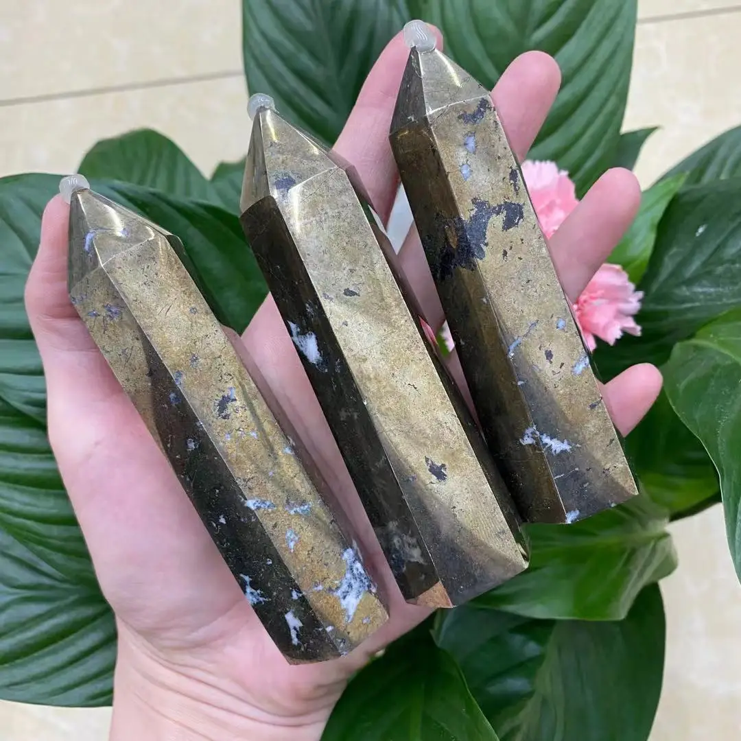 Натуральный пиритовый обелиск минеральные образцы восстанавливающее украшение