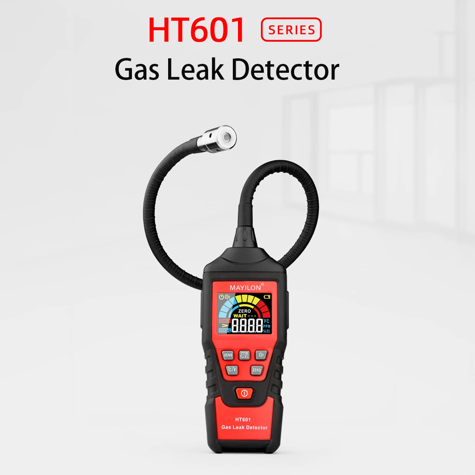 Цифровой газоанализатор HT601 детектор утечки газа измеритель PPM тестер горючих и