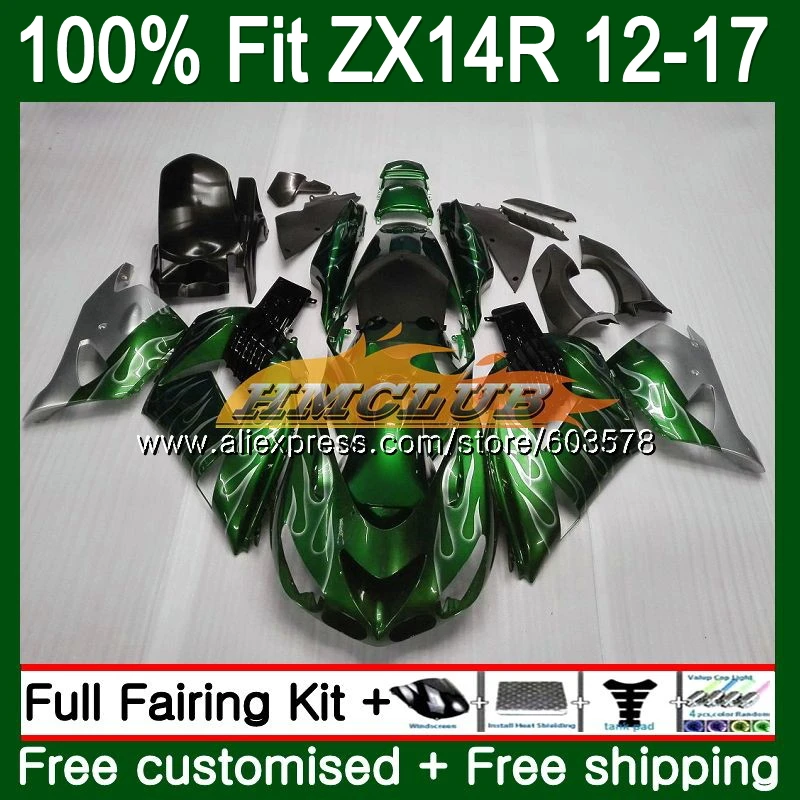 

Инъекция для KAWASAKI ZX-14R 2012 2013 2014 2015 2016 2017 115CL.42 серебряное пламя ZX 14R ZZR1400 ZX14R 12 13 14 15 16 17 обтекатель