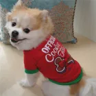 Рождественская Одежда для собак, хлопковая одежда для маленьких и средних собак, жилетка, рубашка, новогодний костюм для щенка, кошки, чихуахуа