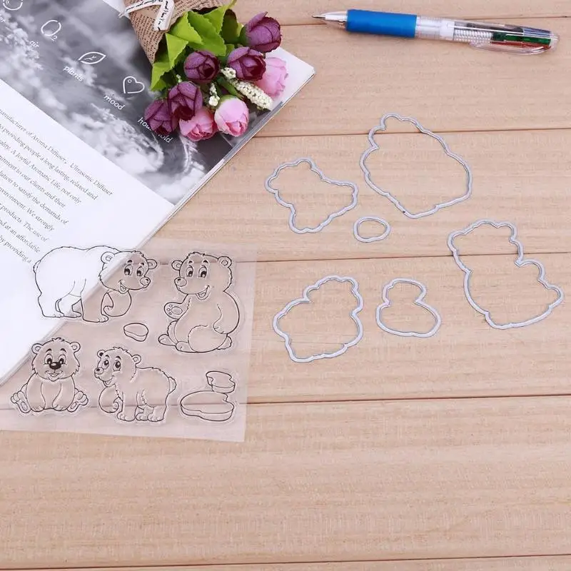 Белка животных прозрачные силиконовые штампы резки для DIY трафарет скрапбукинга