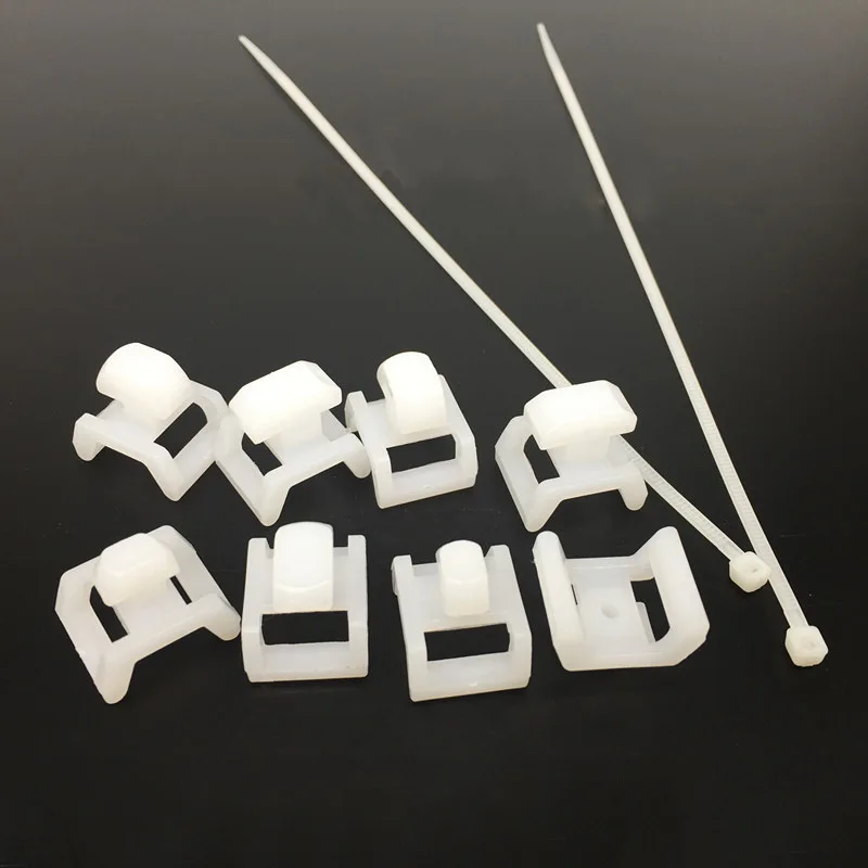 

10 шт./лот белый 3030 4040 держатель кабельной стяжки фиксирующее сиденье европейского стандарта анодированный алюминиевый профиль