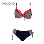 Купальник-бикини с эффектом пуш-ап и рюшами