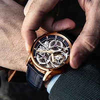 jinlery nine position tourbillon watch special skeleton mechanical hand wind luxury watches leather 2021 religio masculino