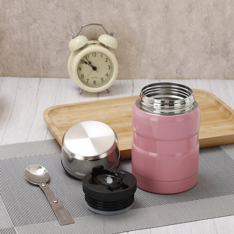 

500ml/700ml Vacuum Stew Beaker Insulated Flasks Portable Lunch Bento Box Insulated Soup Pot Keep Food Warmer Stainless Steel