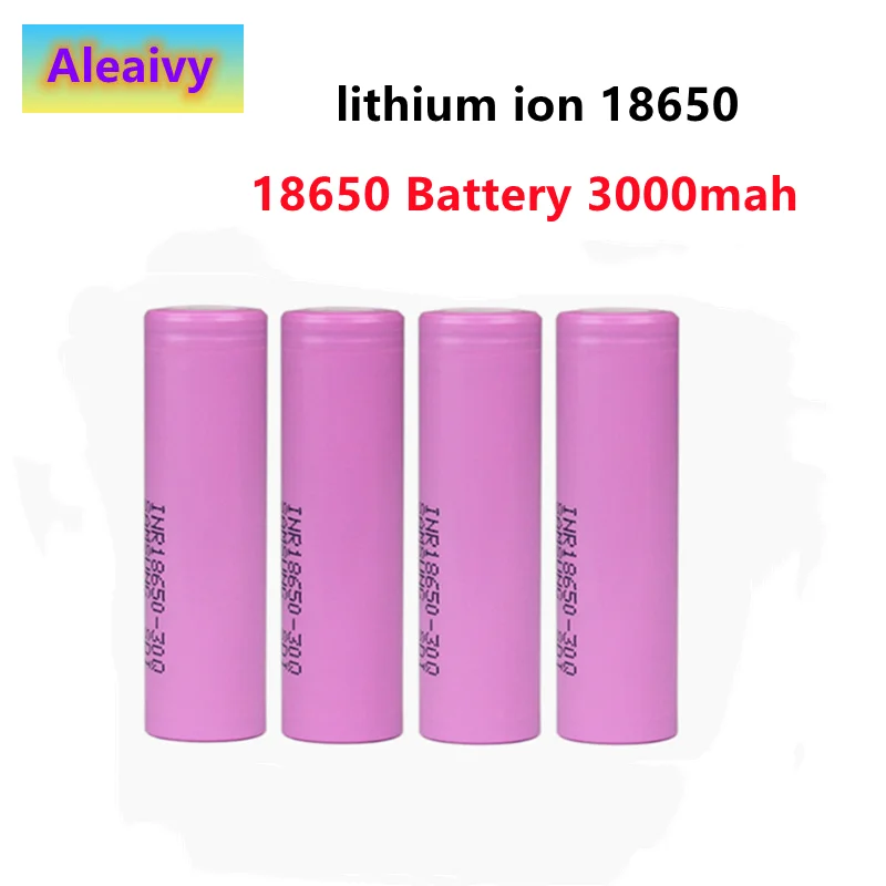 

ALEAIVY 100% Original 30Q 18650 Battery 3000mah Hight Power Discharge li-ion Rechargeable Batteries 30A larger current INR18650