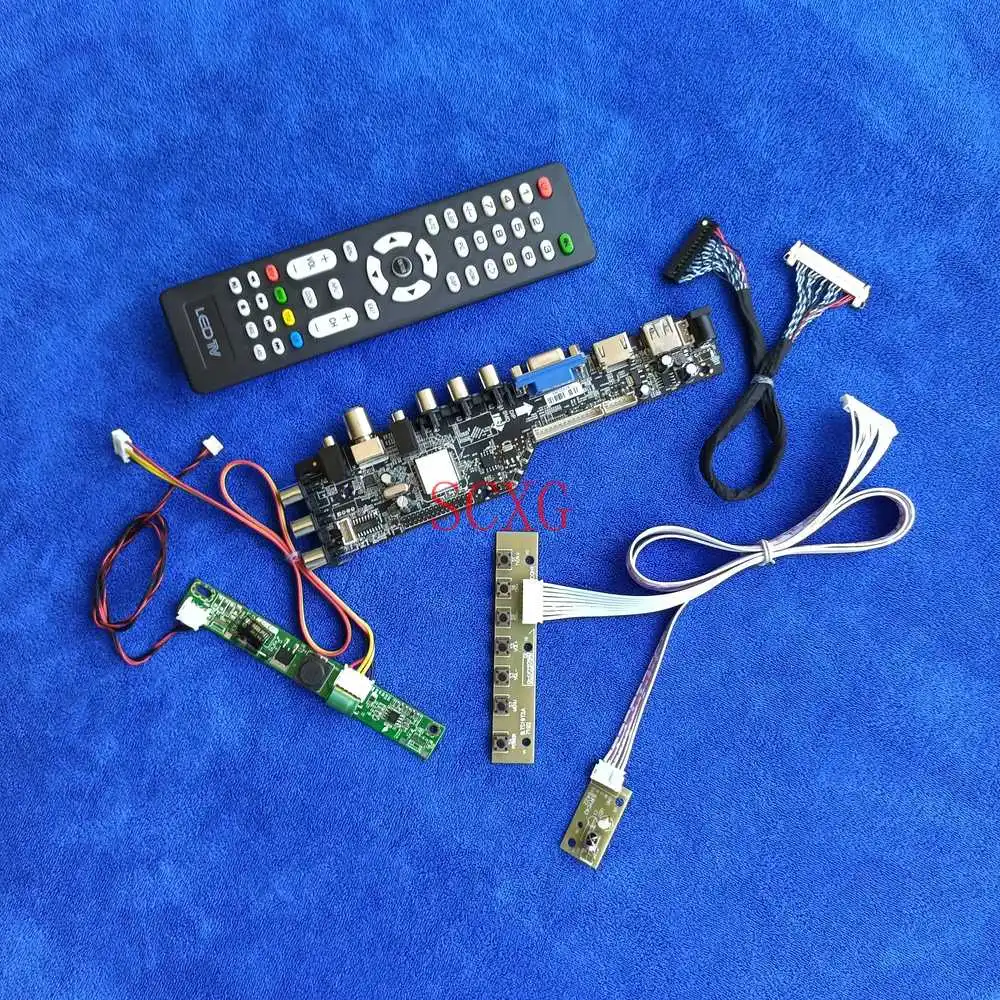 

Display Controller Board 30Pin-LVDS Fit M185B3/M185B5/M185BGE AV VGA USB HDMI-compatible DIY Kit LED LCD 1366*768 Signal Digital