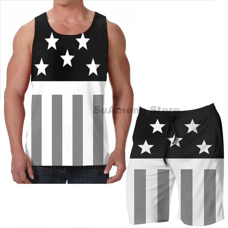 Майка с забавным принтом для мужчин и женщин пляжные шорты комплект жилет