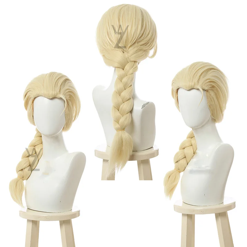 Парик для косплея кафиона королева Эльза Анна принцесса красивые волосы