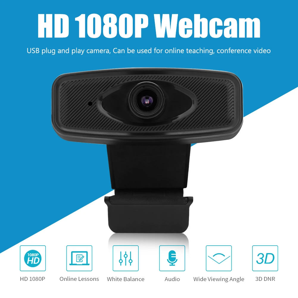 

Веб-камера Full HD 1080P со встроенным микрофоном и USB-драйвером