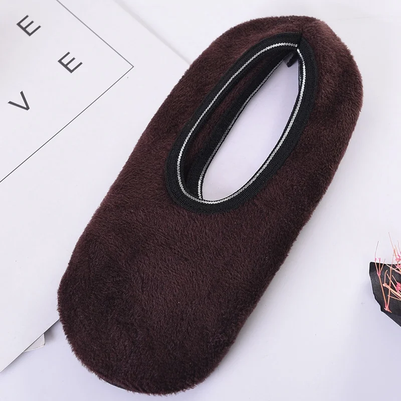 style 2 Coffee Г., мужские тапочки теплая Домашняя обувь нескользящие носки-тапочки зимние тапочки мягкая плюшевая домашняя обувь удобные Тапочки - Цвет: style 2 Coffee