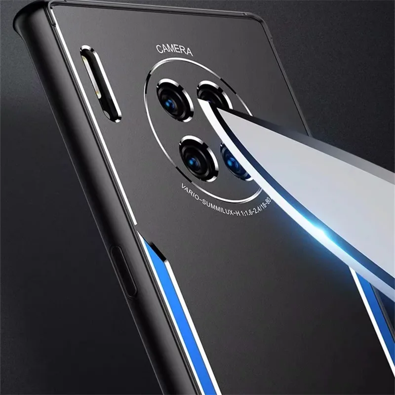 for huawei mate 30 pro case luxury armor shockproof metal aluminum phone cases for huawei mate30 pro matte back cover free global shipping