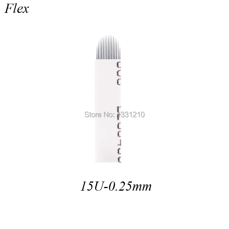 Набор 200 Laminas микроблейдинг tebori flex 15u Pontas 0 25 мм обычные иглы для микроблейдинга