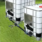 Полиэтиленовый переходник для резервуара IBC резьбовой смеситель, с 1 трубкой и 2 изогнутыми соединителями дренажный адаптер