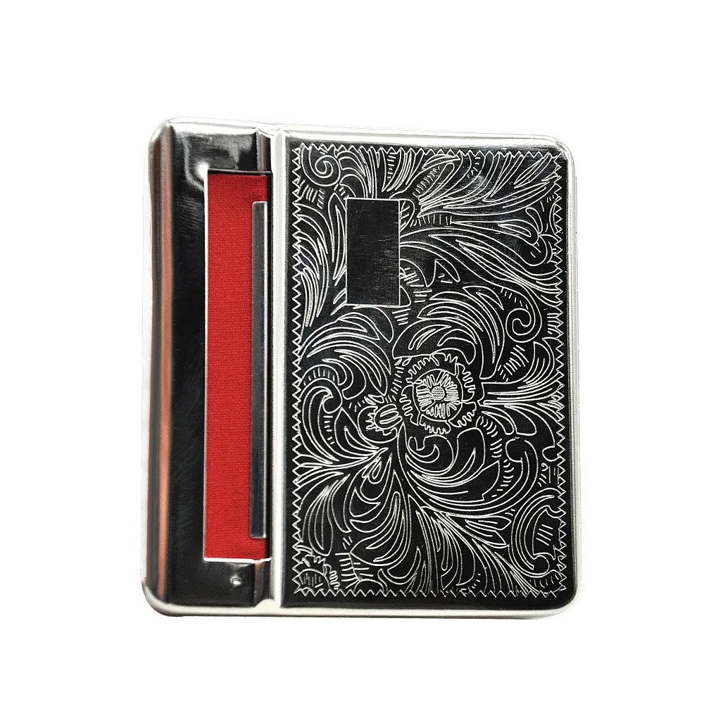 Серебристый металлический роликовый станок чехол для хранения с Красной мягкой