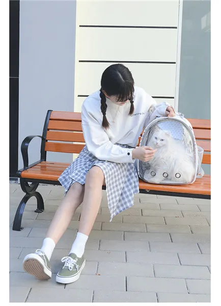 

girl Backpacks Pet Cat outdoor Transparent Bag Venting hole Astronaut Space Capsule Puppy Travel Crate Cage Backpack