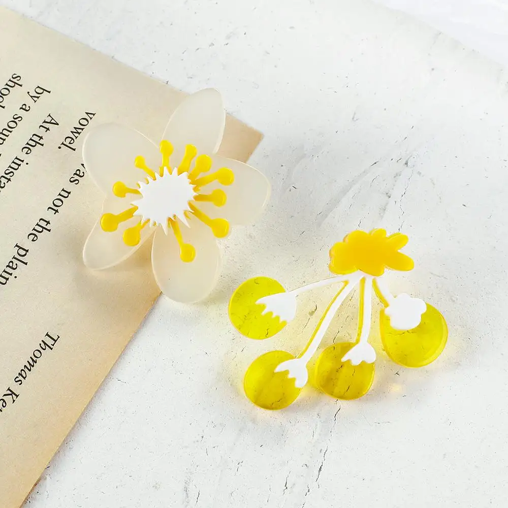 AENSOA новые уникальные висячие серьги в форме цветка для женщин эффектные