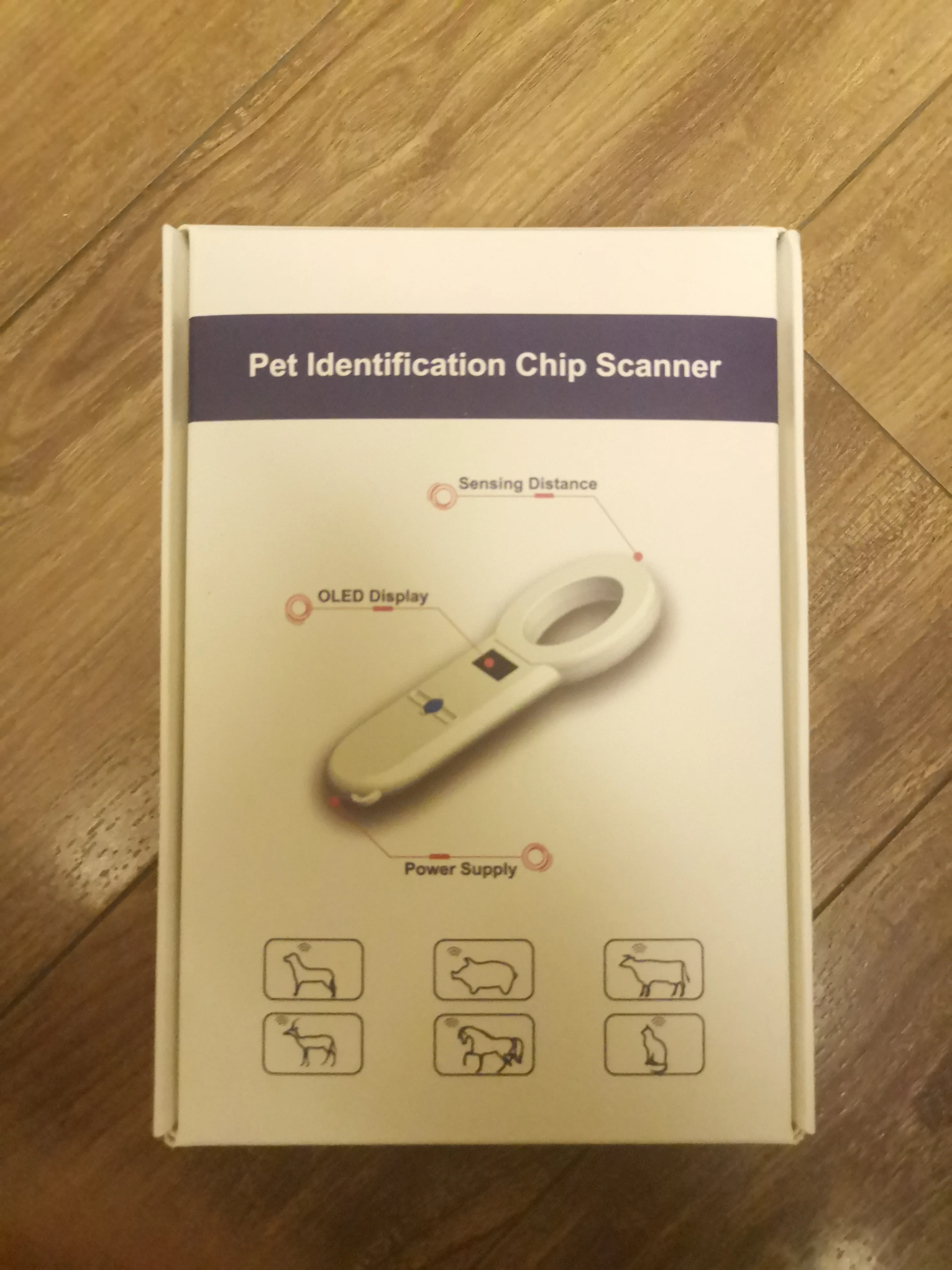 

9pcs New Animal handheld card reader RFID 134.2Khz pet chip scanner identification label reading FDX-B&EMID For dogs or cats