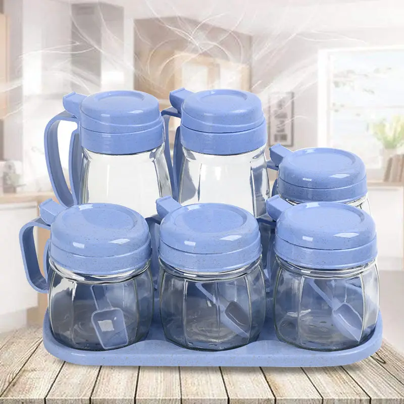 Кухонный Стеклянный Горшок для масла без свинца банка приправ шейкер соли