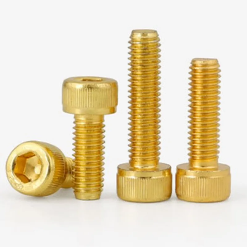 10Pcs G12.9 DIN912 Titanium plating Gold Hex socket Screw M2 M2.5 M3 M4 M5 Socket titanium glod cap head | Обустройство дома