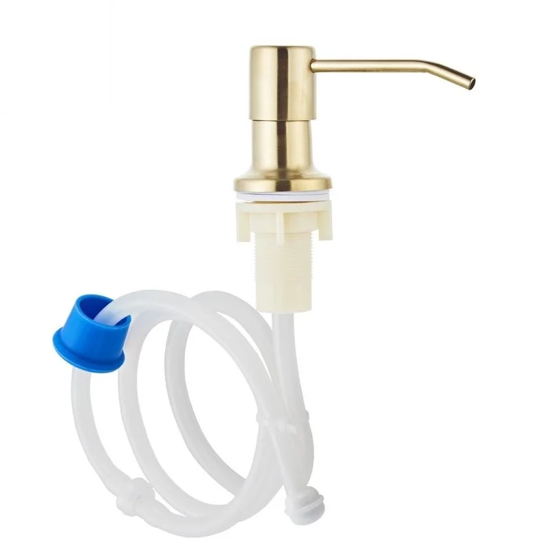 

304 stainless steel sink soap dispenser pump head extension silicone tube bathroom hand washing cleaning soap dispenser