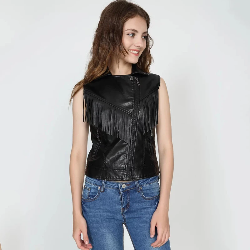 Куртка-жилет TMODA260 Za Женская из искусственной кожи модная верхняя одежда