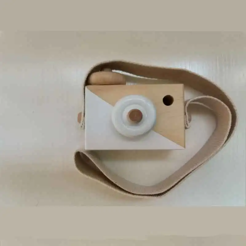 white Милые скандинавские подвесные деревянные игрушки с камерой детские игрушки подарок 9,5X6X3 см декор комнаты предметы интерьера подарок на Рождество Деревянный игрушка - Цвет: white
