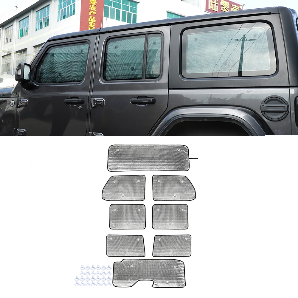 

Car Window Sun Visor Sunshade Cover for Jeep Wrangler JL 2018 2019 2020 2021 2022 2/4 Doors Interior Accessories Aluminum Foil