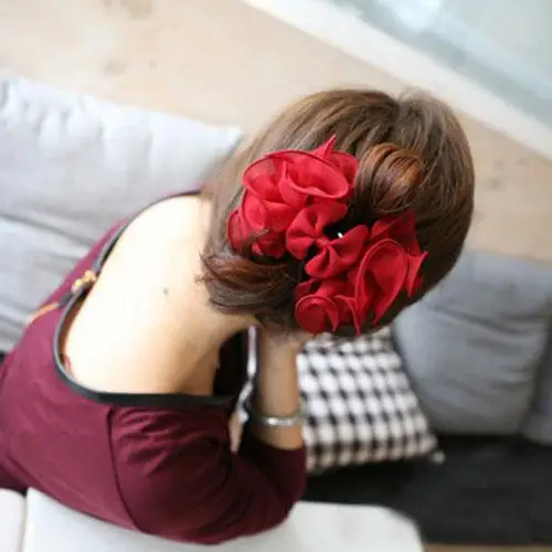 

Модный цветочный шифоновый зажим для волос для свадебной вечеринки женский аксессуар Модные Цветочные заколки для волос