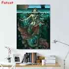 Стразы картина сделай сам Алмазная вышивка русалка полный дисплей 5d Мозаика из страз вышивка крестиком Декор PP1400