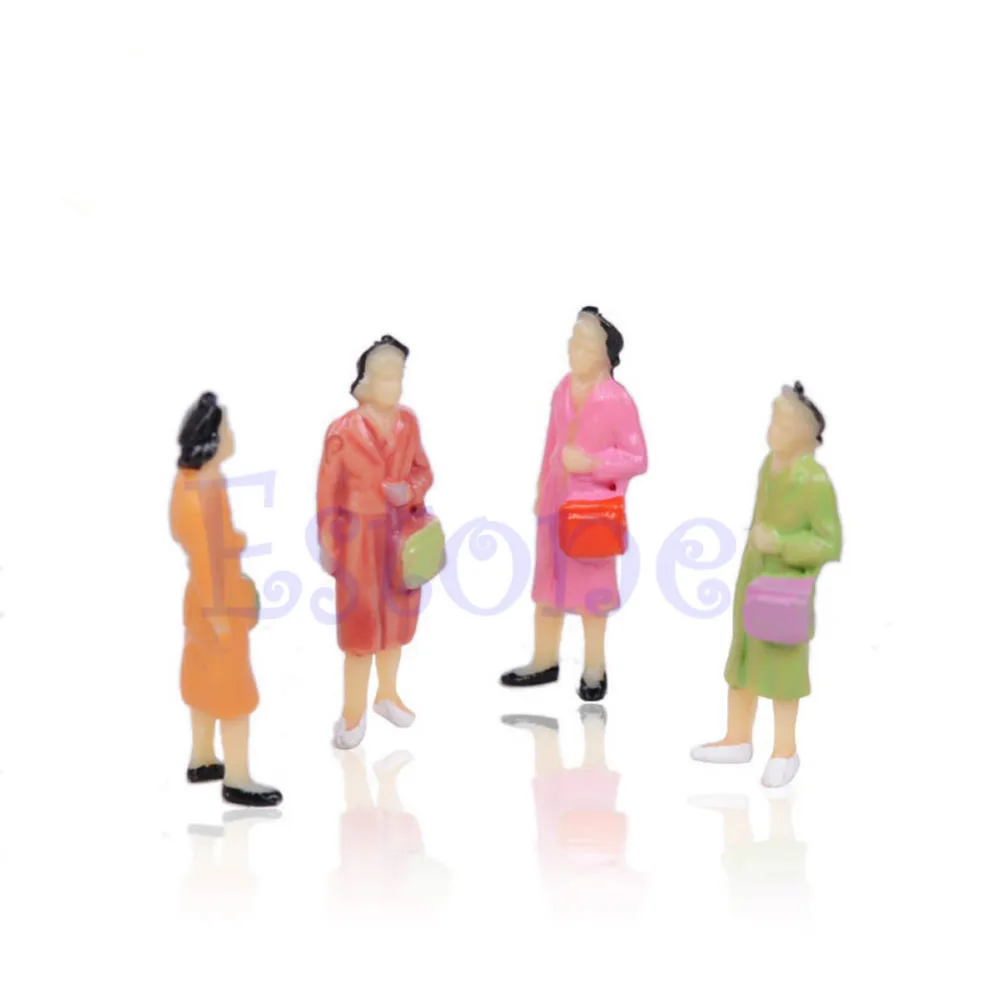 

Nice 100x 1:100 Building Layout Model People Train HO Scale Painted Figure Passenger