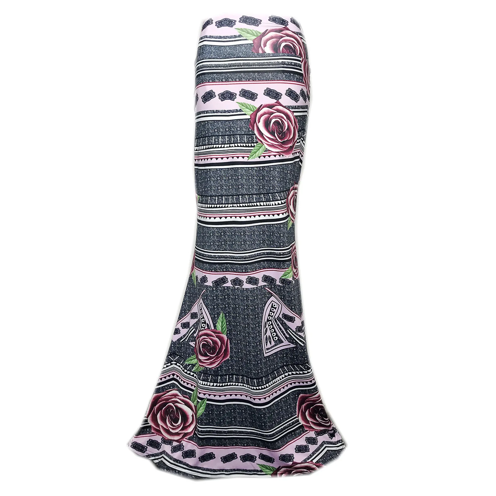 Женская юбка-годе с завышенной талией длинная облегающая юбка-стрейч лето 2021 |