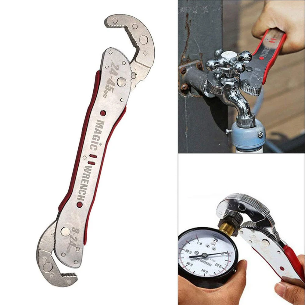 

Magic Wrench Universal keys Multi-Function Adjustable Portable Torque Ratchet Oil Filter Repair Pipe 9-45mm Spanner Hand Tools