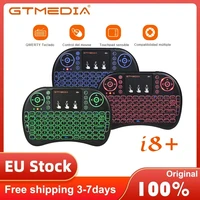 gtmedia i8 keyboard backlit russian version air mouse 2 4ghz wireless keyboard touchpad handheld for android tv box gtc g1