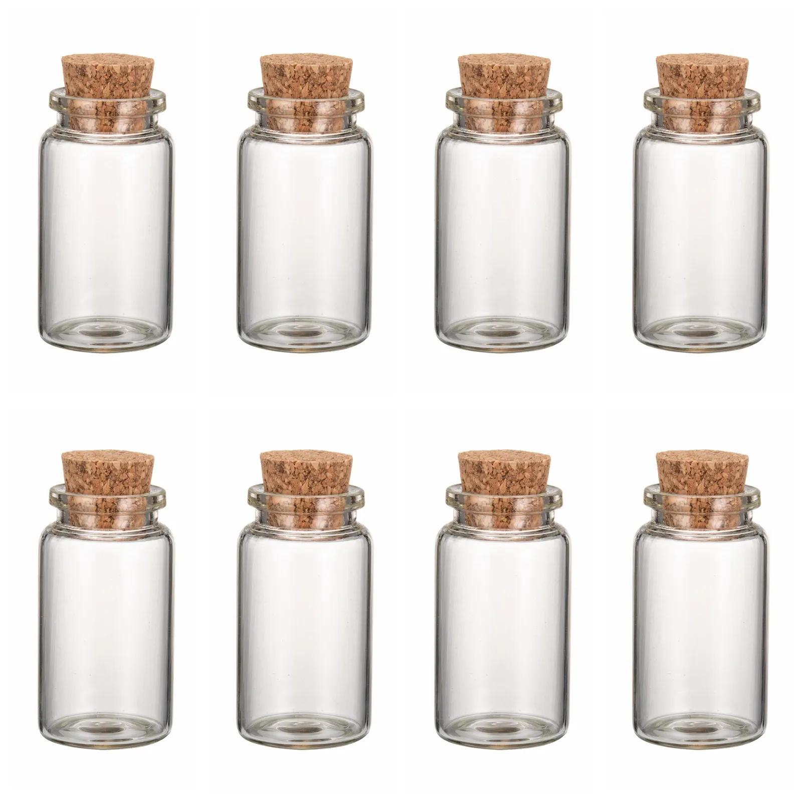 

20pcs Mini Clear Glass Empty Jar Wishing Bottles Vials with Cork Bead Containers for Small jewelry Storage Display