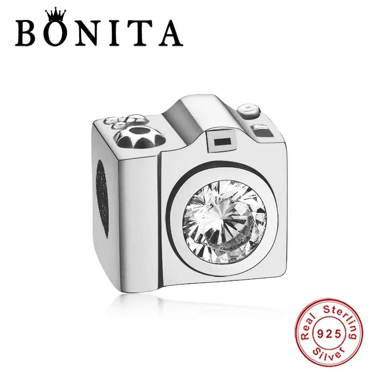 100% 925 пробы Серебряный Прозрачный винтажный амулет камера подходит для