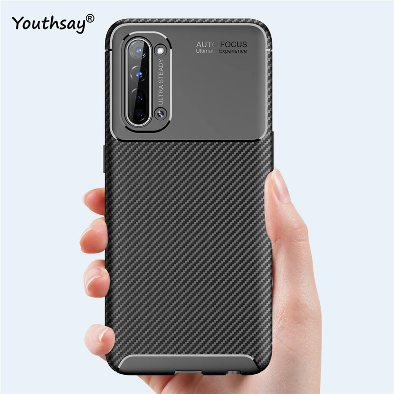 for oppo reno3 case carbon fiber fundas tpu rubber soft silicone protective phone case for oppo reno 3 cover for oppo reno3 pro free global shipping